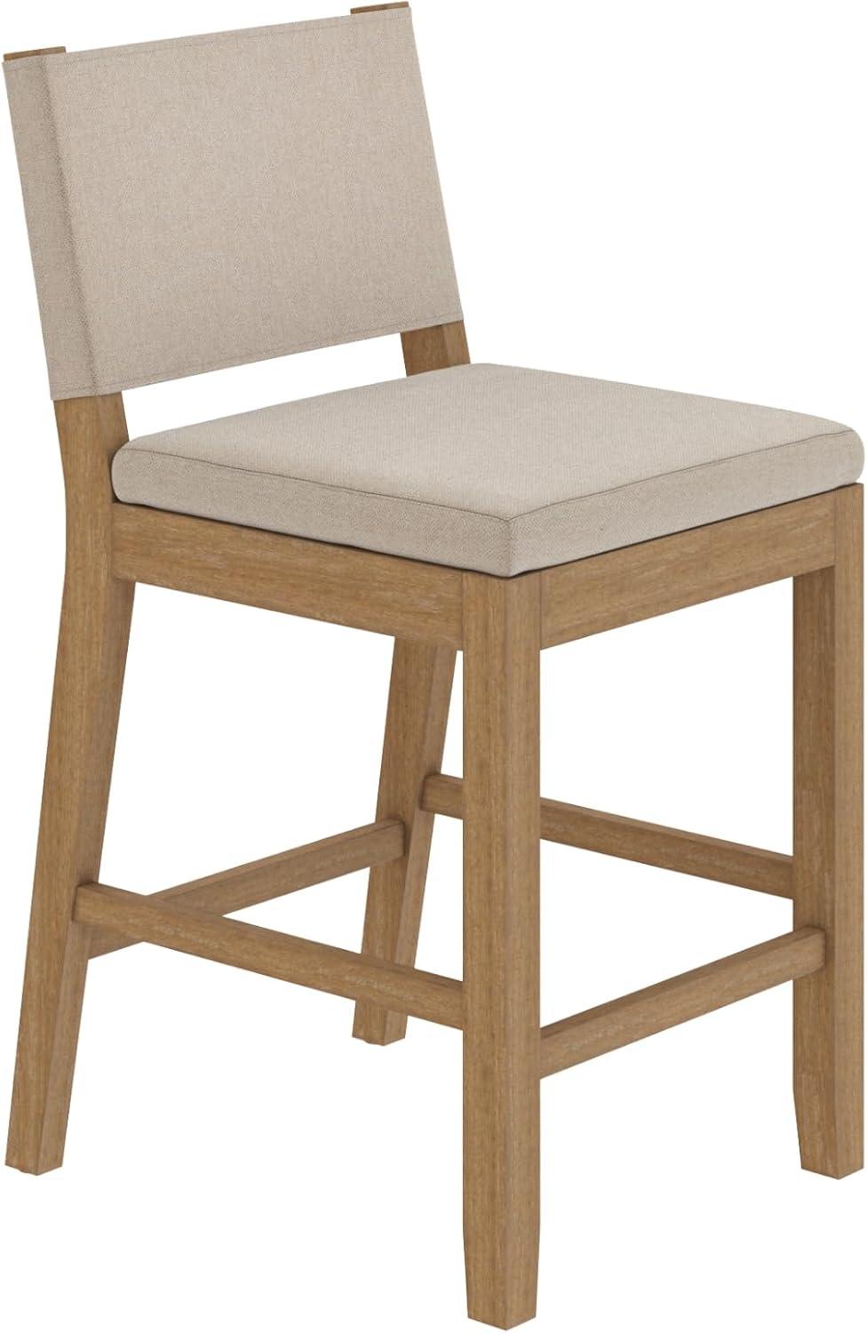 Nathan James Set of 4 Linus Barstools Beige/Light Brown