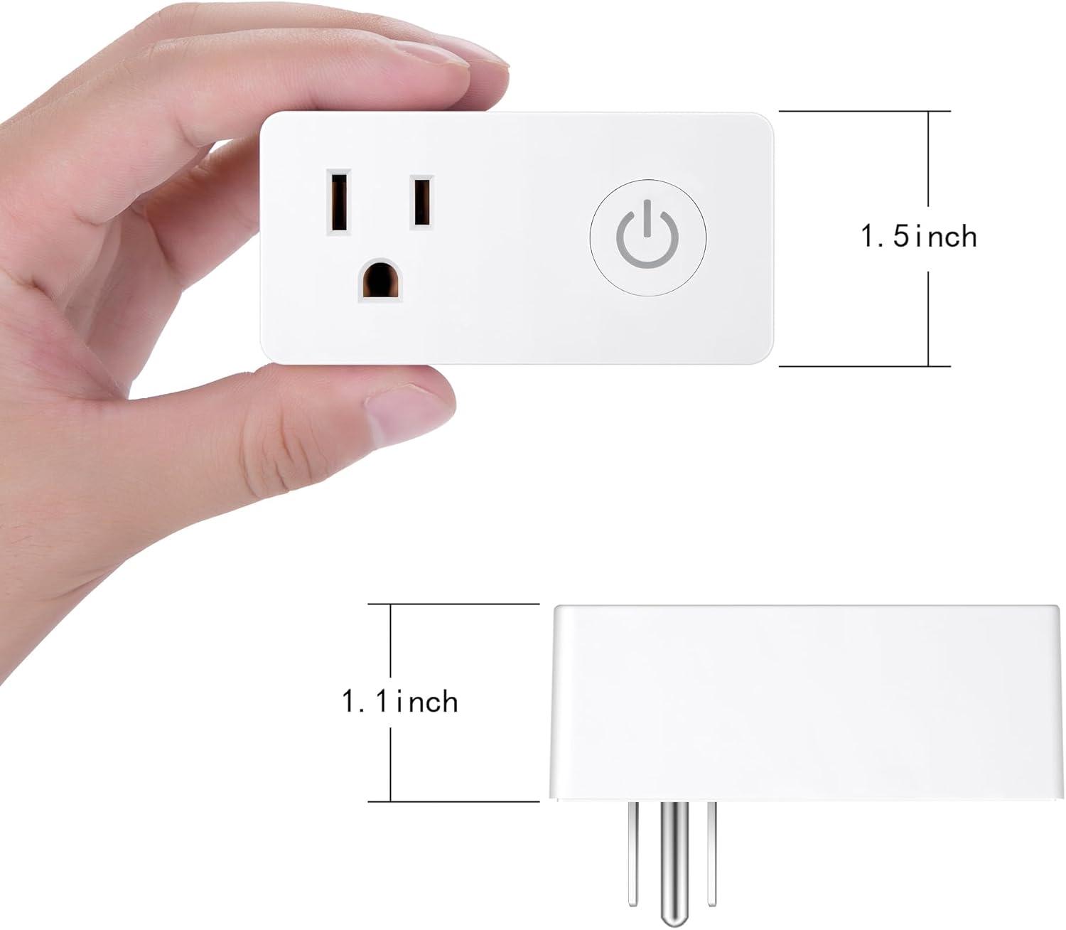 BN-LINK WiFi Heavy Duty Smart Plug Outlet, No Hub Required with Timer Function, White, Compatible with Alexa and Google Assistant, 2.4 Ghz Network Only (2 Pack)