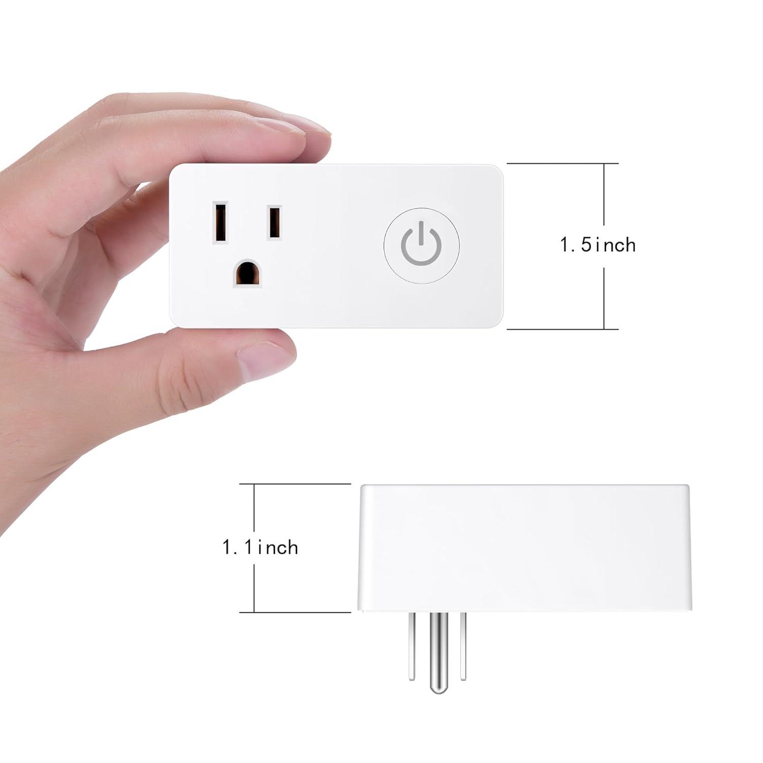BN-LINK WiFi Heavy Duty Smart Plug Outlet, No Hub Required with Timer Function, White, Compatible with Alexa and Google Assistant, 2.4 Ghz Network Only (2 Pack)