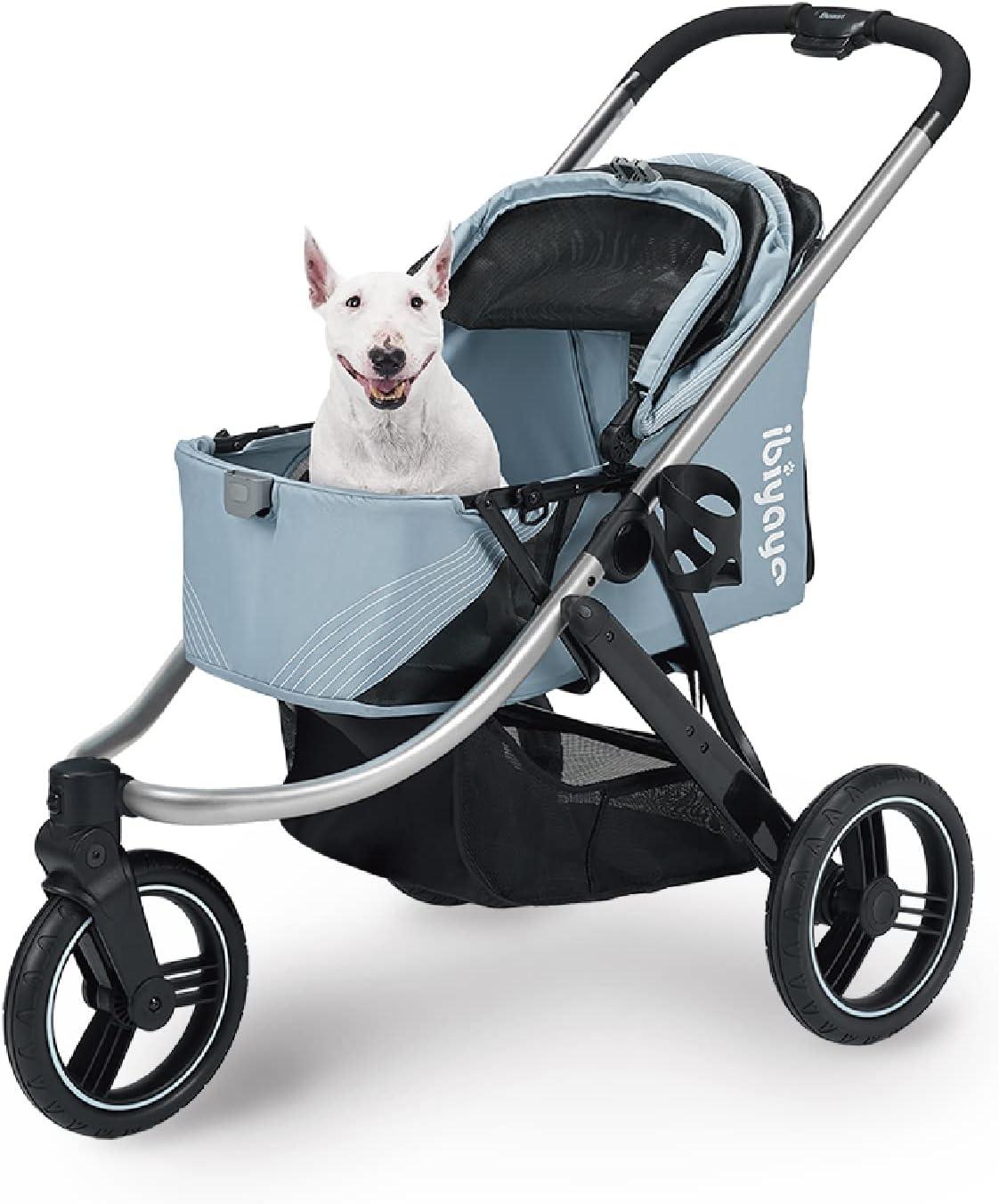 Flash Gray All-Terrain 3-Wheel Dog Jogging Stroller