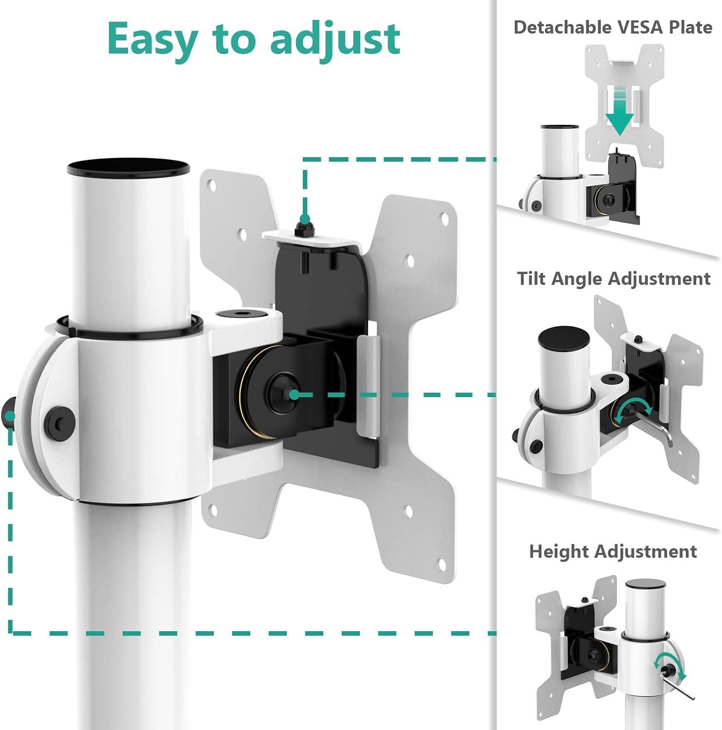 Single Monitor Mount for 1 Computer Screen up to 32 inch, Fully Adjustable Monitor Arm Holds up to 22 lbs