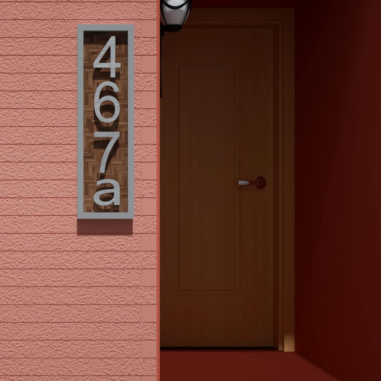 Barton Barton 6-Inch Floating Mount Steel House Number for Address Sign (Black)