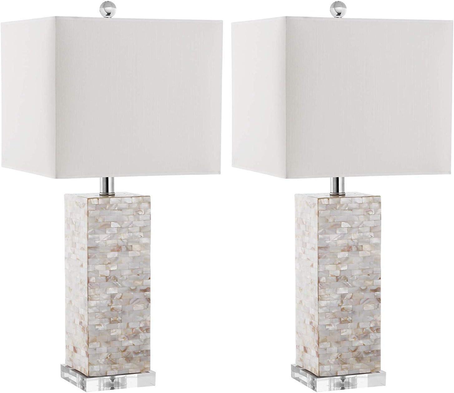 Homer Shell Table Lamp (Set of 2) - Cream - Safavieh