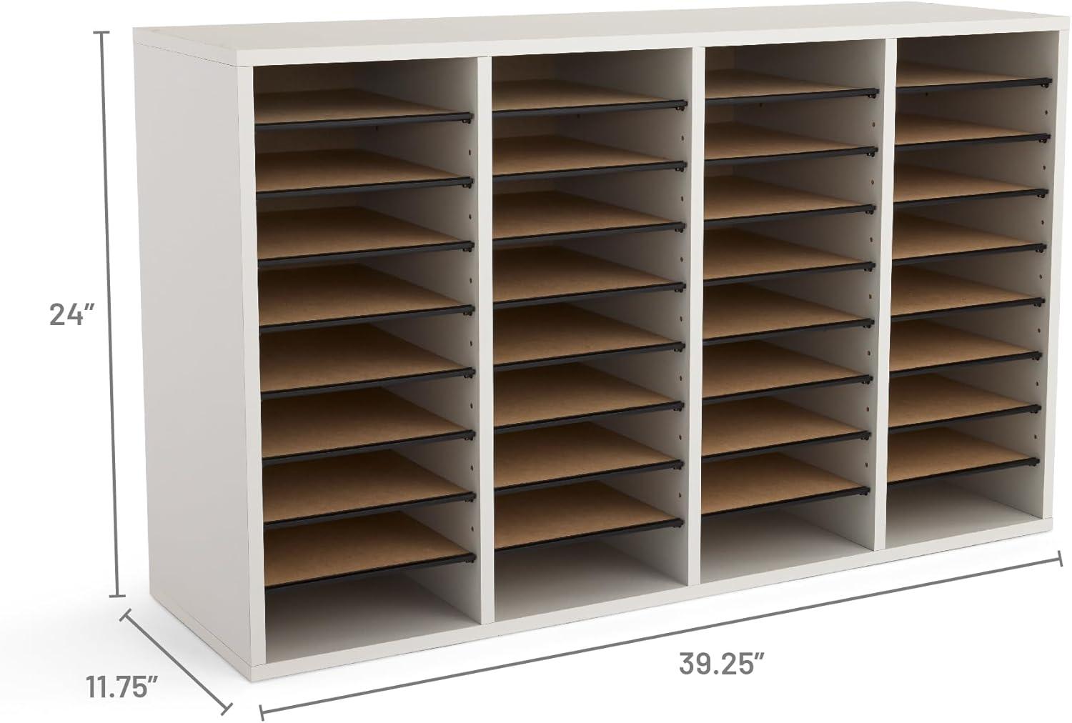 Safco® Adjustable Compartment Wood Literature Orga Literature Sorter