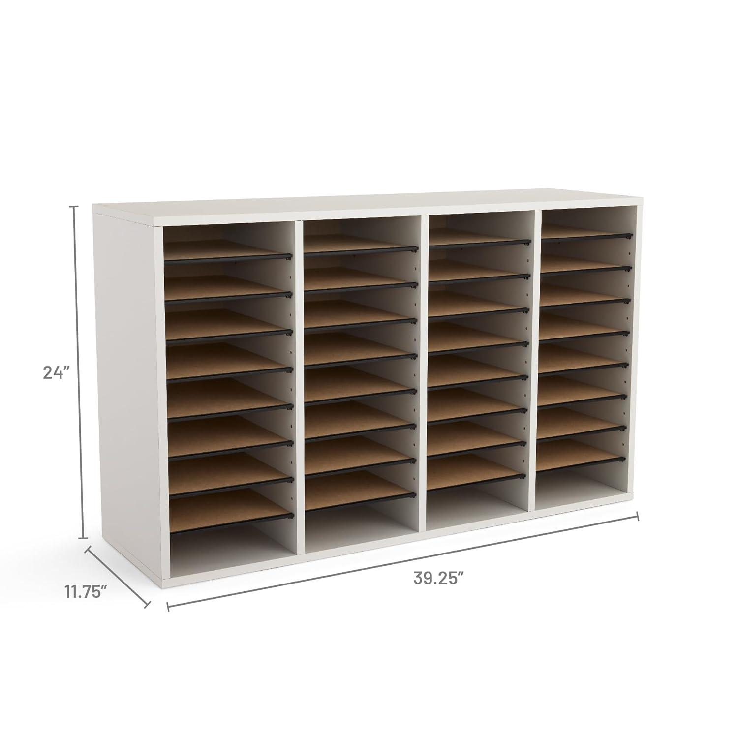 Safco® Adjustable Compartment Wood Literature Orga Literature Sorter