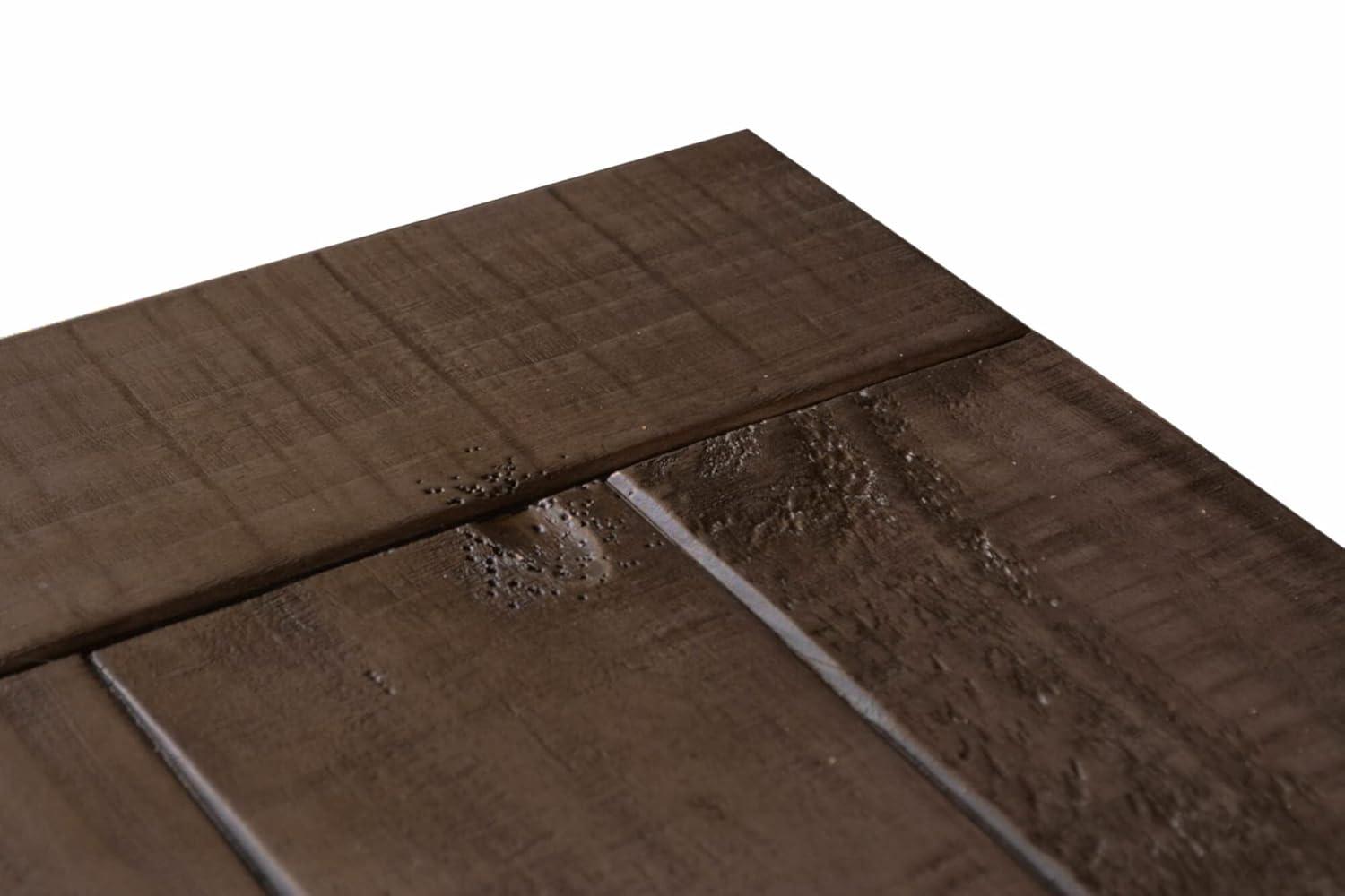 Sunset Trading Stowe Barn Door Console - Media Cabinet - TV Stand - Rustic White and Brown Solid Wood