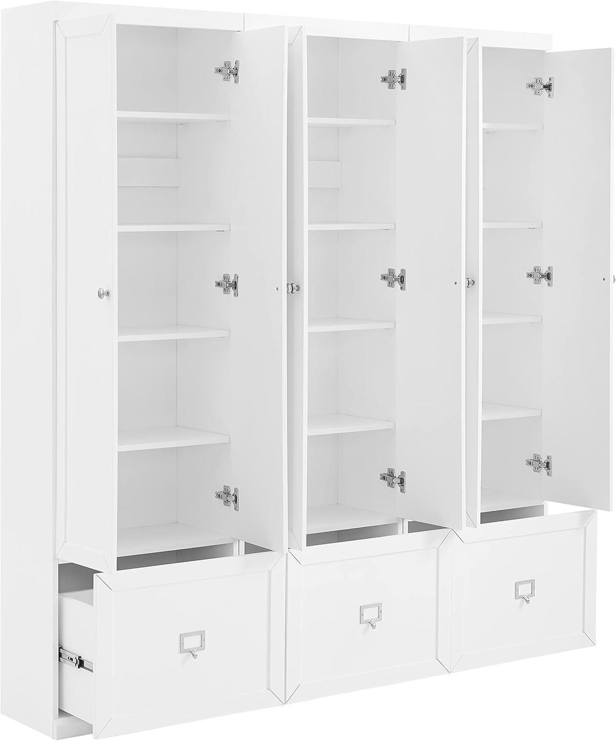 White Modular 3-Piece Entryway Storage Set