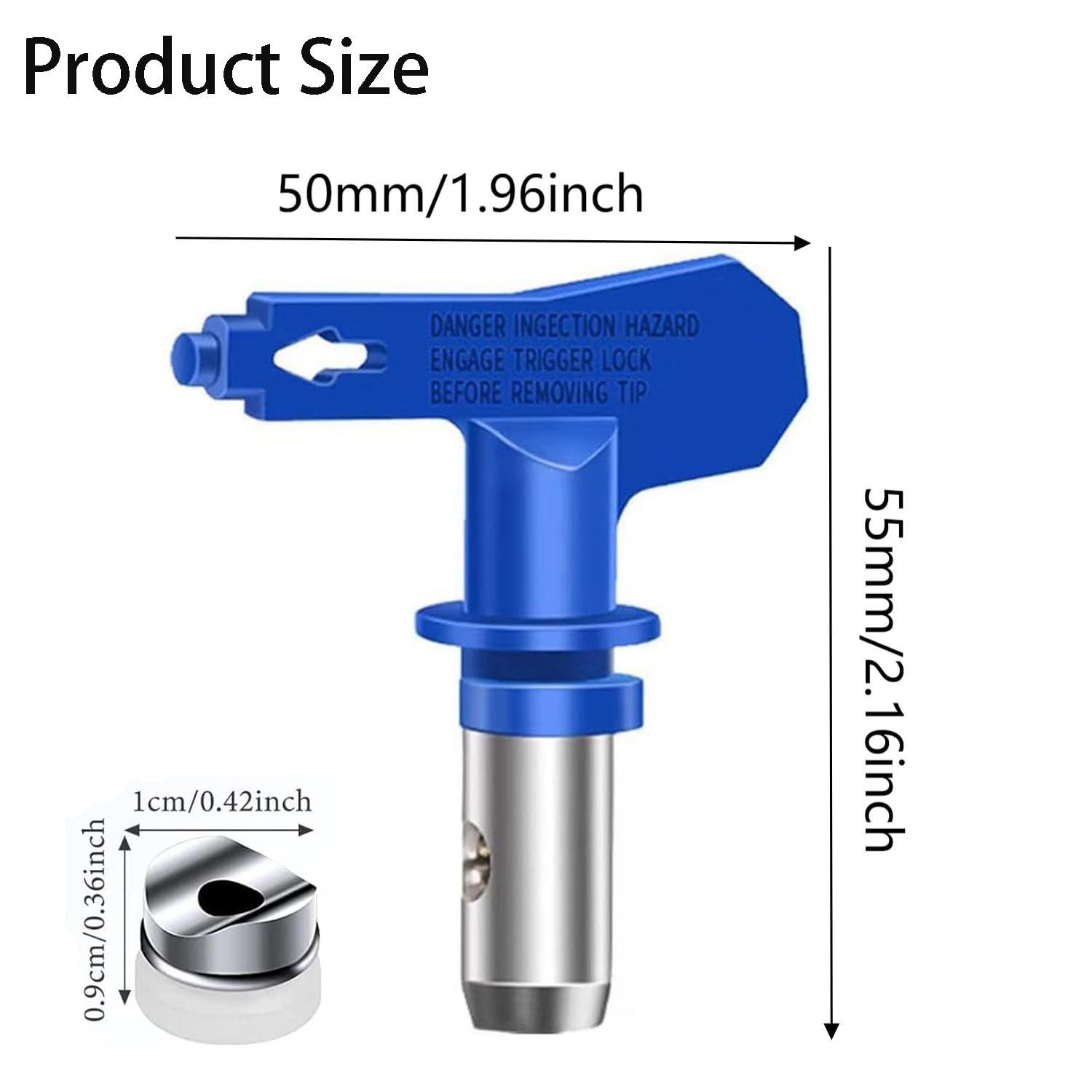 2 Packs Reversible Spray Tips for Airless Sprayer 315 Paint Spray Nozzle Tips Sprayer Machine Parts, Blue