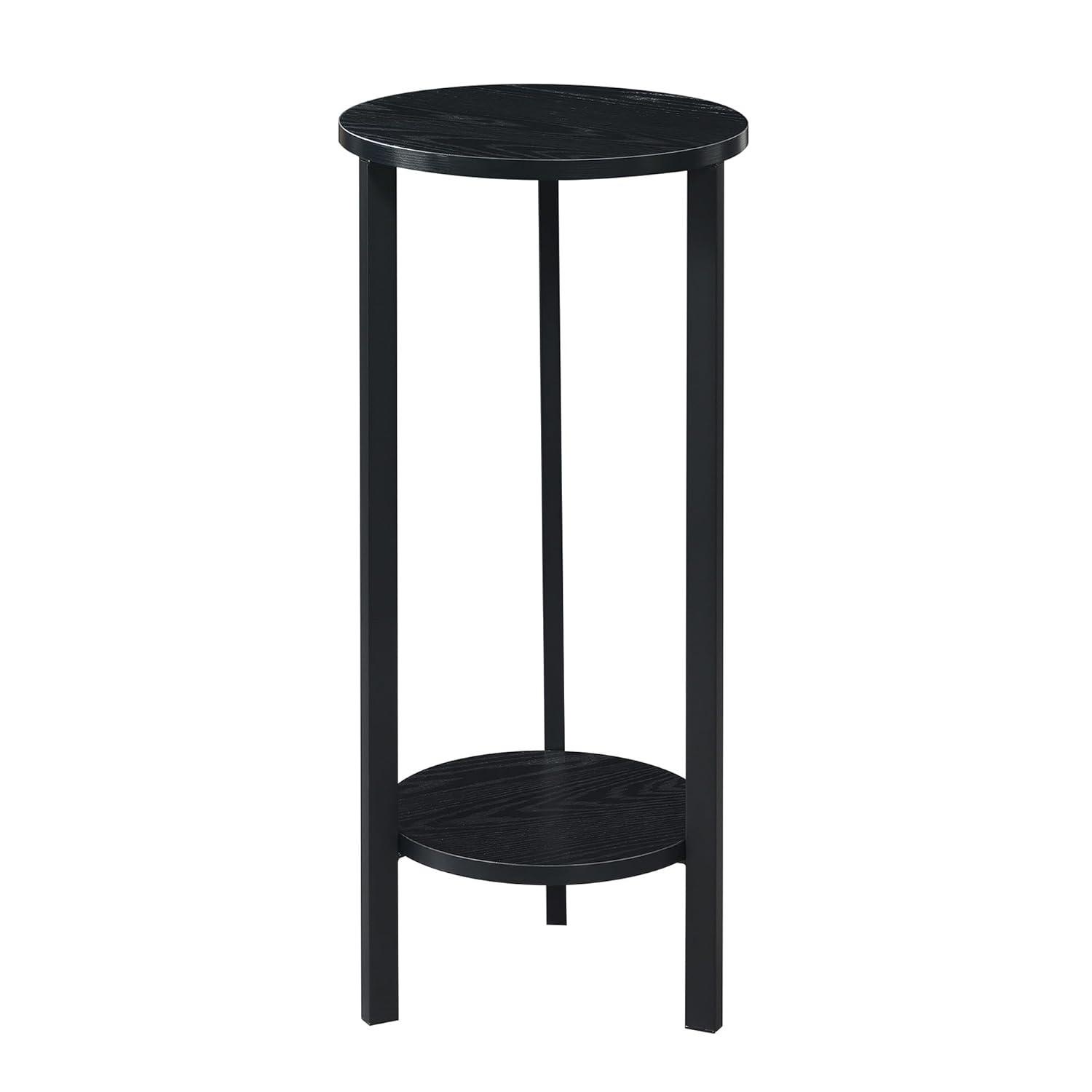Convenience Concepts Graystone 31-inch 2 Tier Plant Stand, Black/Black