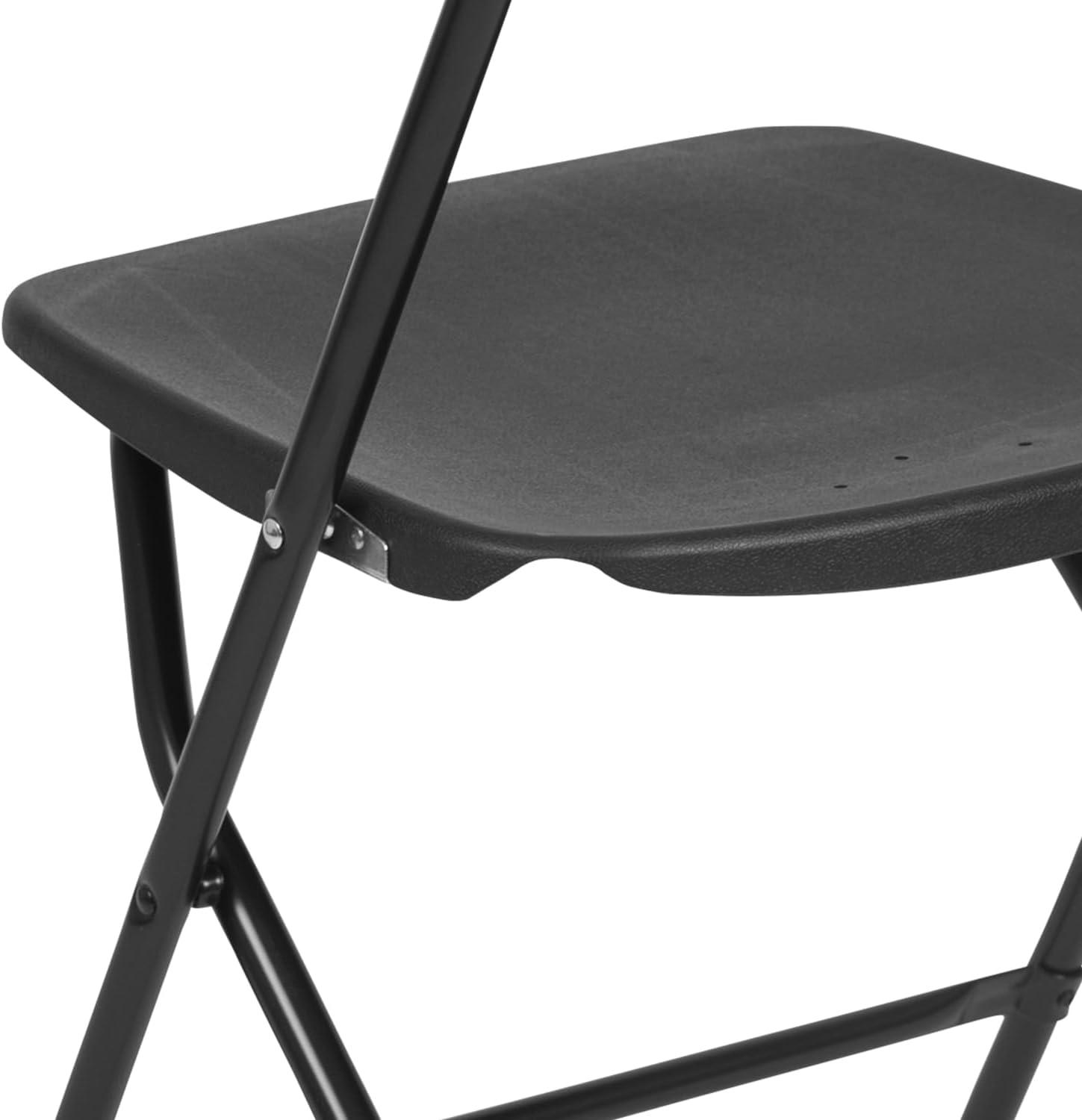 Hercules Series 650LB Capacity Black Metal Folding Chair Set