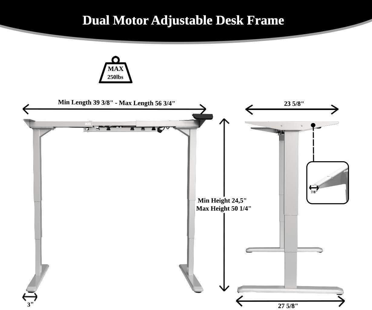 Ergomax Office 50'' H x 55'' W Desk