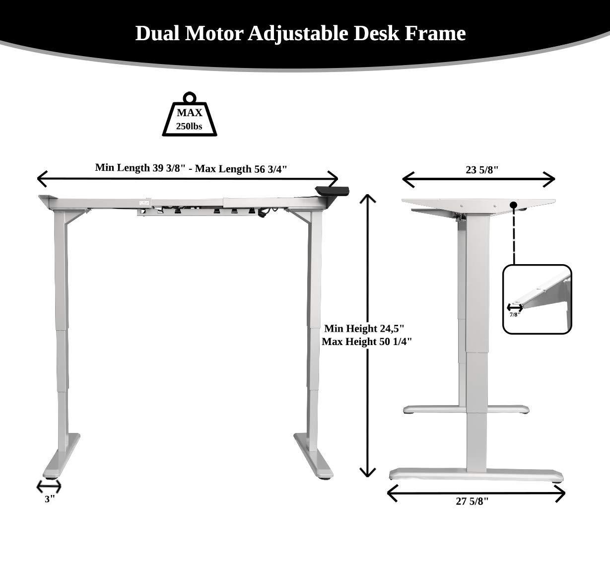 Ergomax Office 50'' H x 55'' W Desk