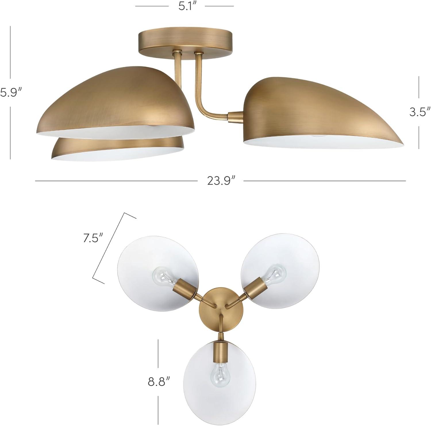 Nathan James Argo Flush Mount Gold