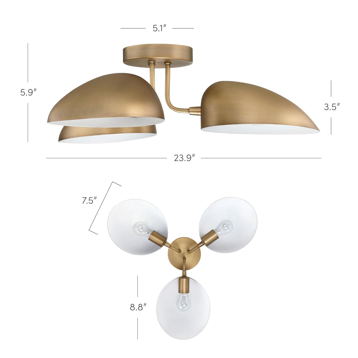 Nathan James Argo Flush Mount Gold