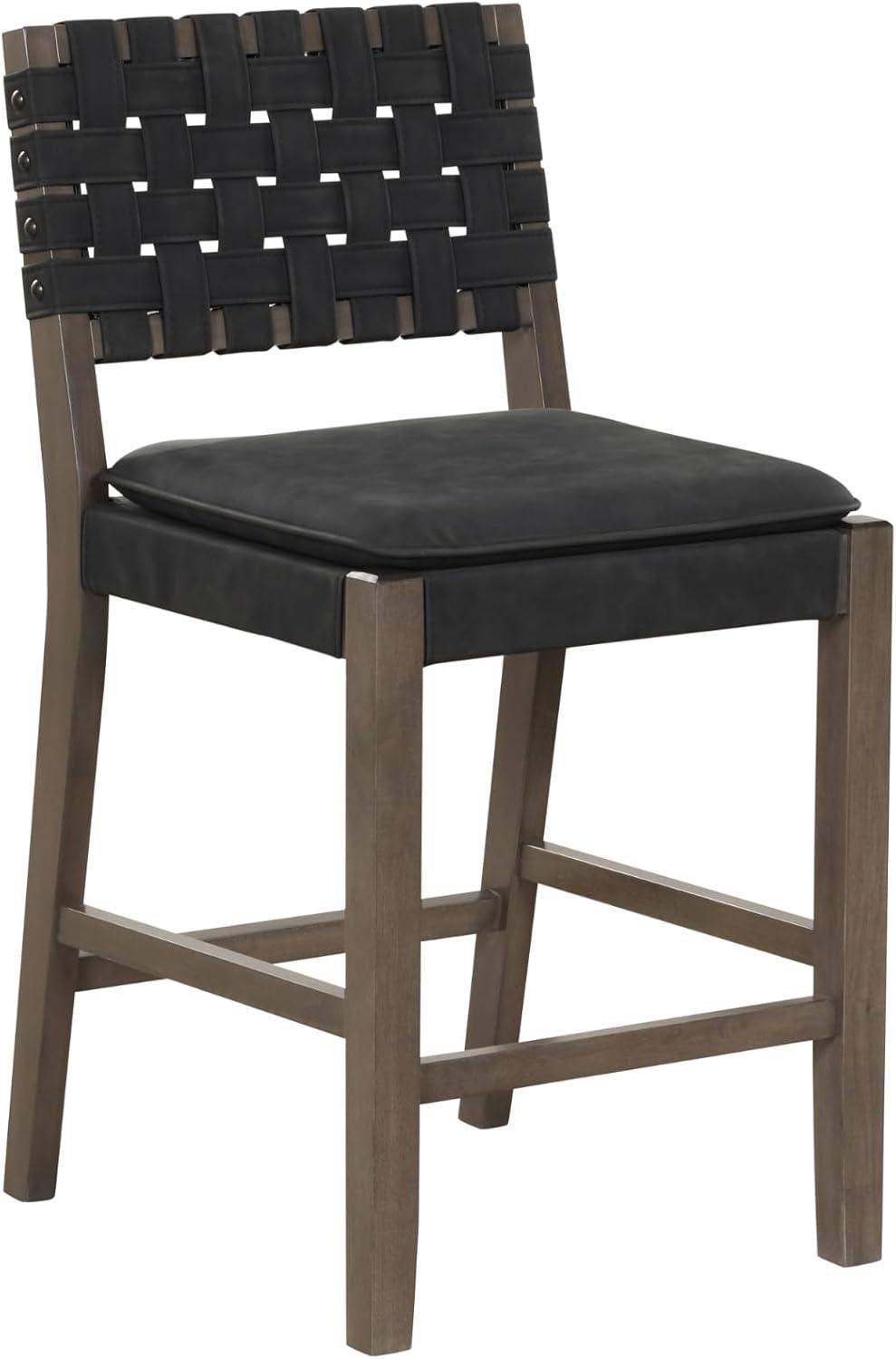 Nathan James Set of 2 Cohen Faux Leather Counter Height Barstool