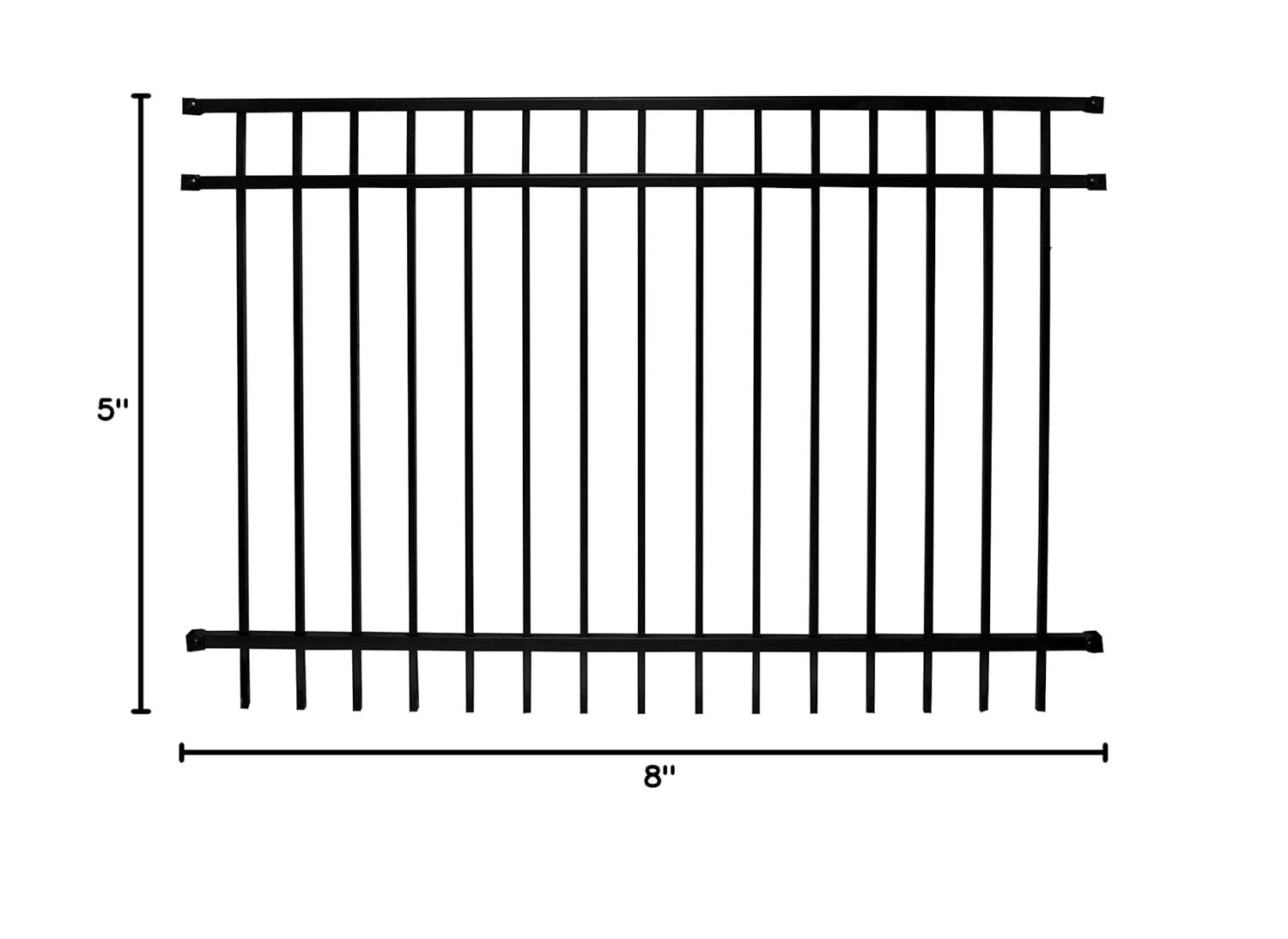 Weatherables Livingston Aluminum Fence Kit – DIY Kit for Backyard and Garden Fencing, Made with Durable Powder-Coated Aluminum That Combats Rust, Fading, and Corrosion (4’ x 6' Fence Panel)
