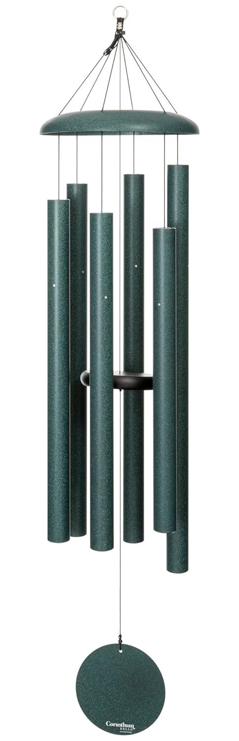 Green Aluminum 56" Wind Chime for Patio and Garden