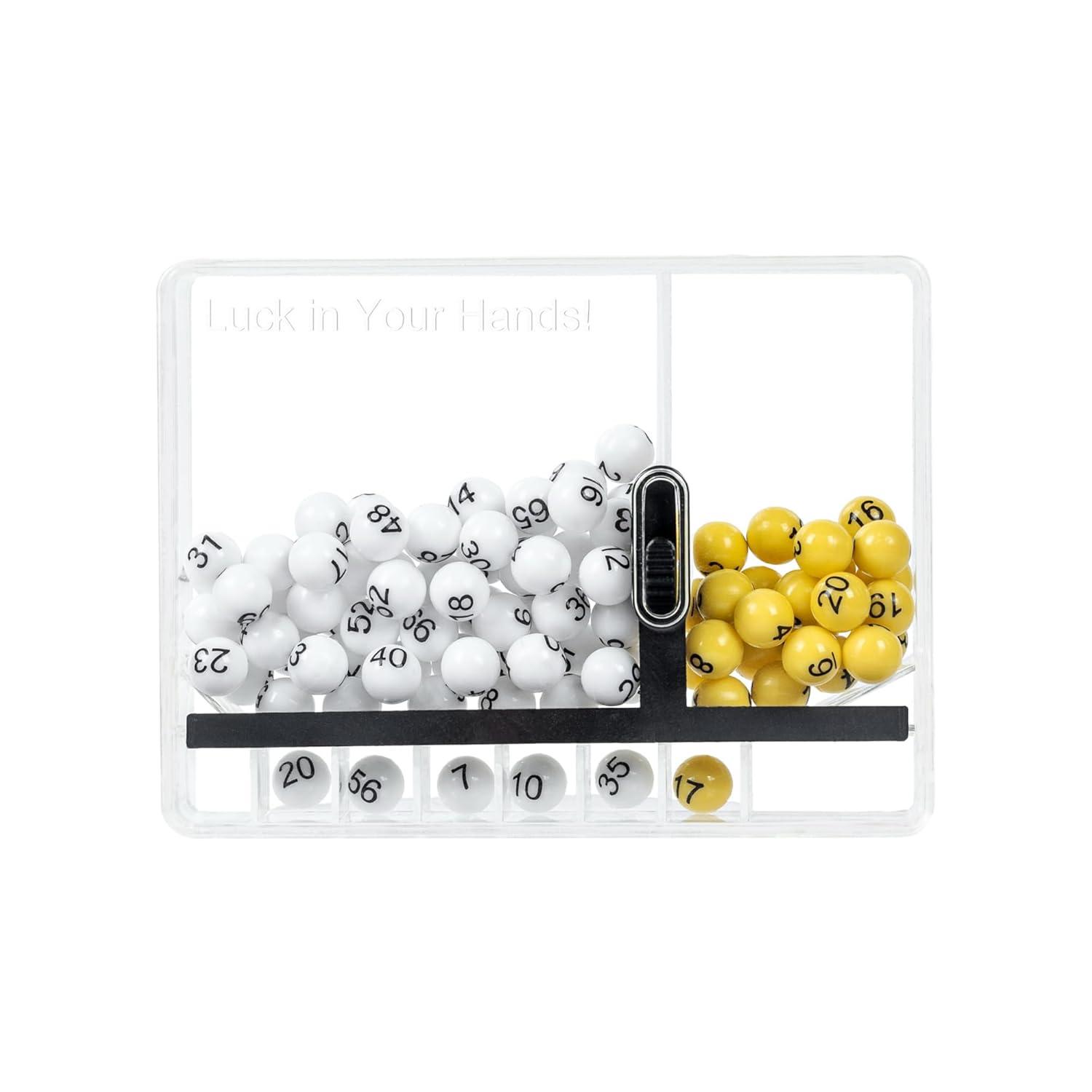 Unusual Lottery Number Picker, Use for Play Mega Millions Lotto Game, Funny Desk Toys for Office, Pursue Your Fortune Dream, Novelty Gifts for Coworkers and Friends (10x7.5cm)