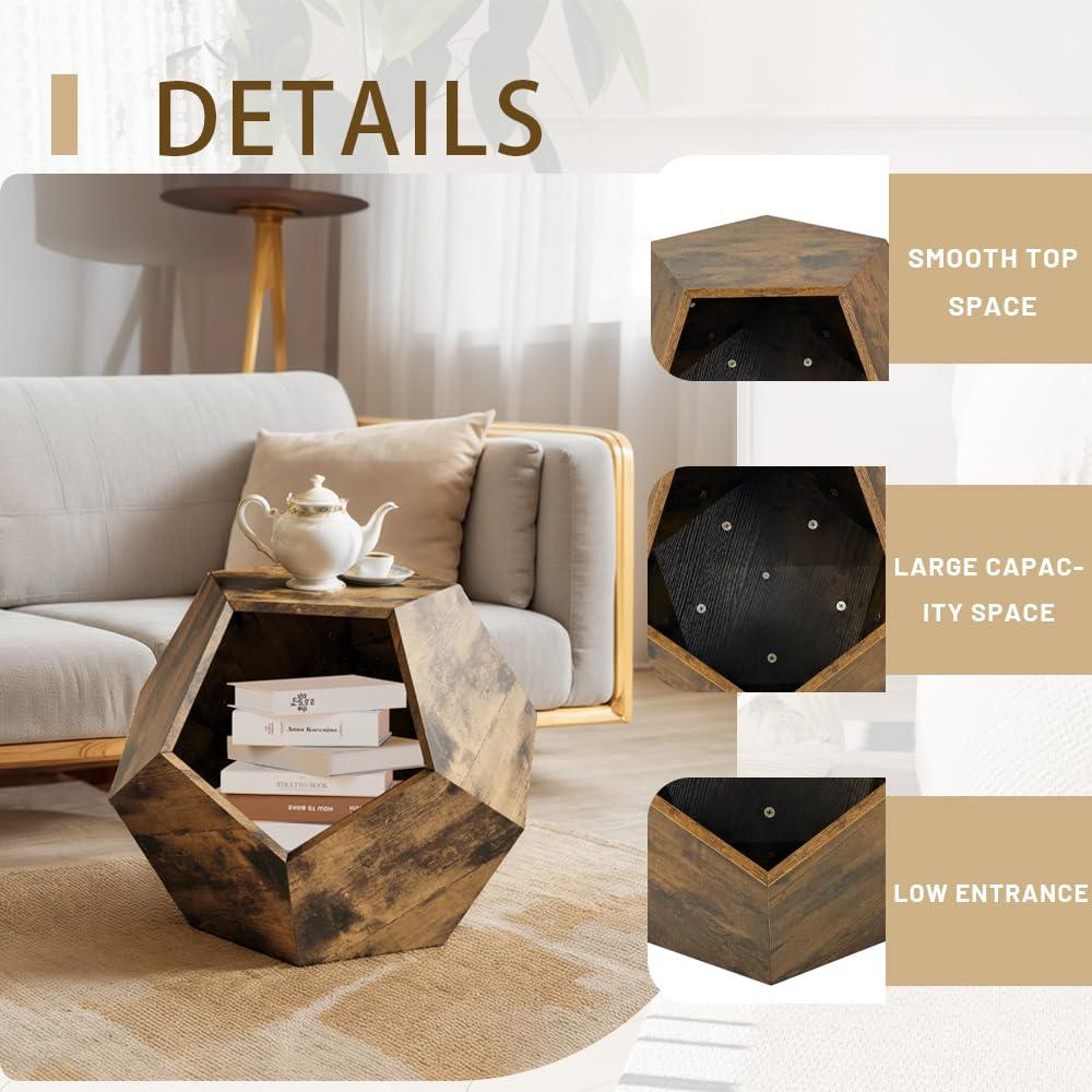 Vintage Cat Bed - Cat Condo Beds for Indoor Cats, Brew Braun Hardwood Brown Nightstand