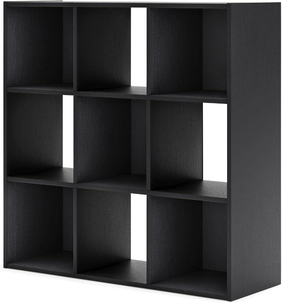 Langdrew Matte Black 9-Cube Contemporary Organizer