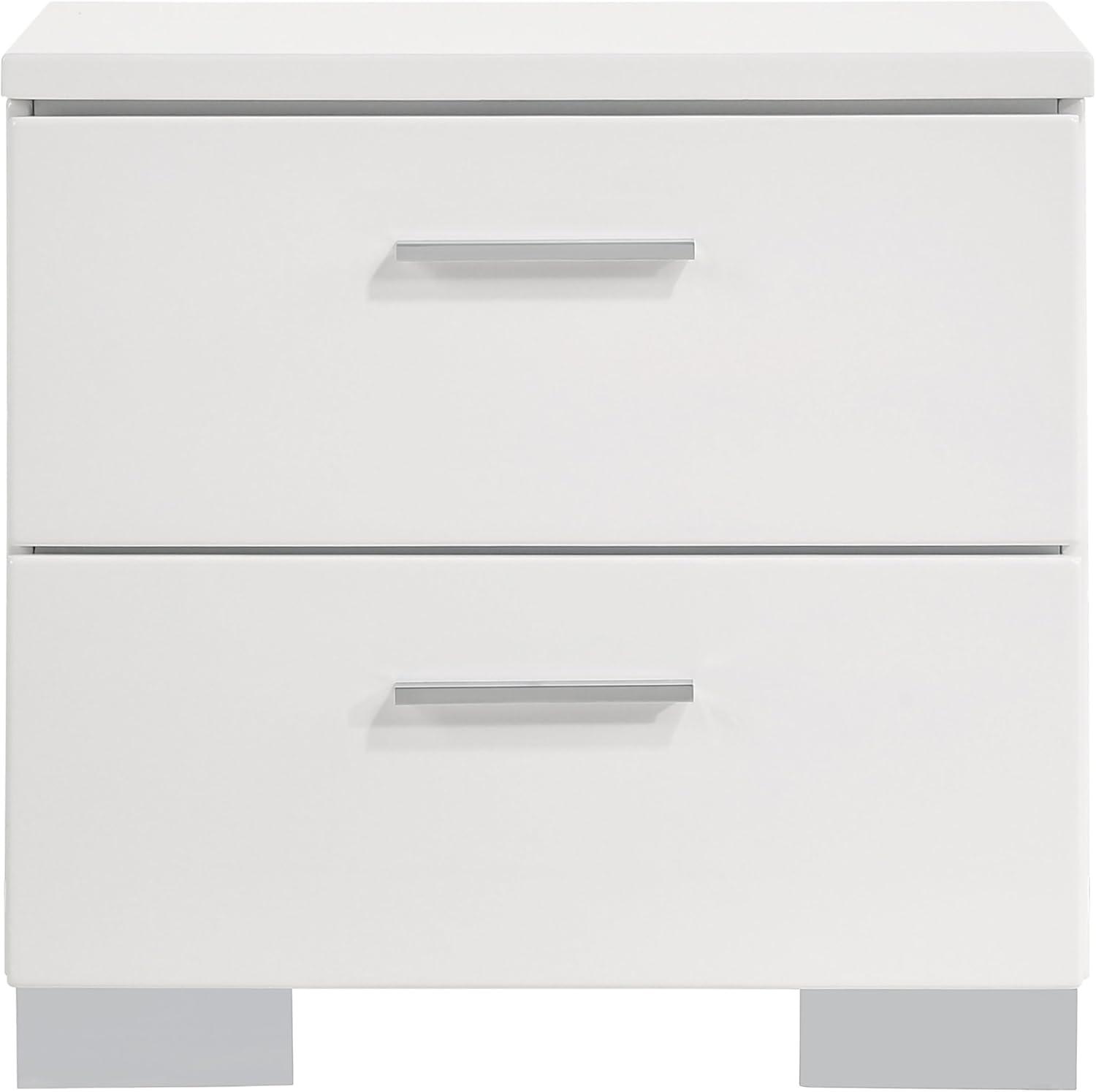 Coaster 203502 Home Furnishings Night Stand, Glossy White