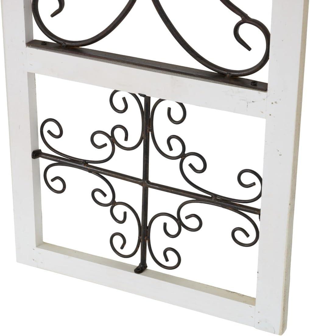 DecMode Decoración de Pared de Metal y Madera Inspirada en Puertas Arqueadas Rústicas 72" de Alto x 19 de Largo, Acabado en Marrón Desgastado con Carácter Orgánico