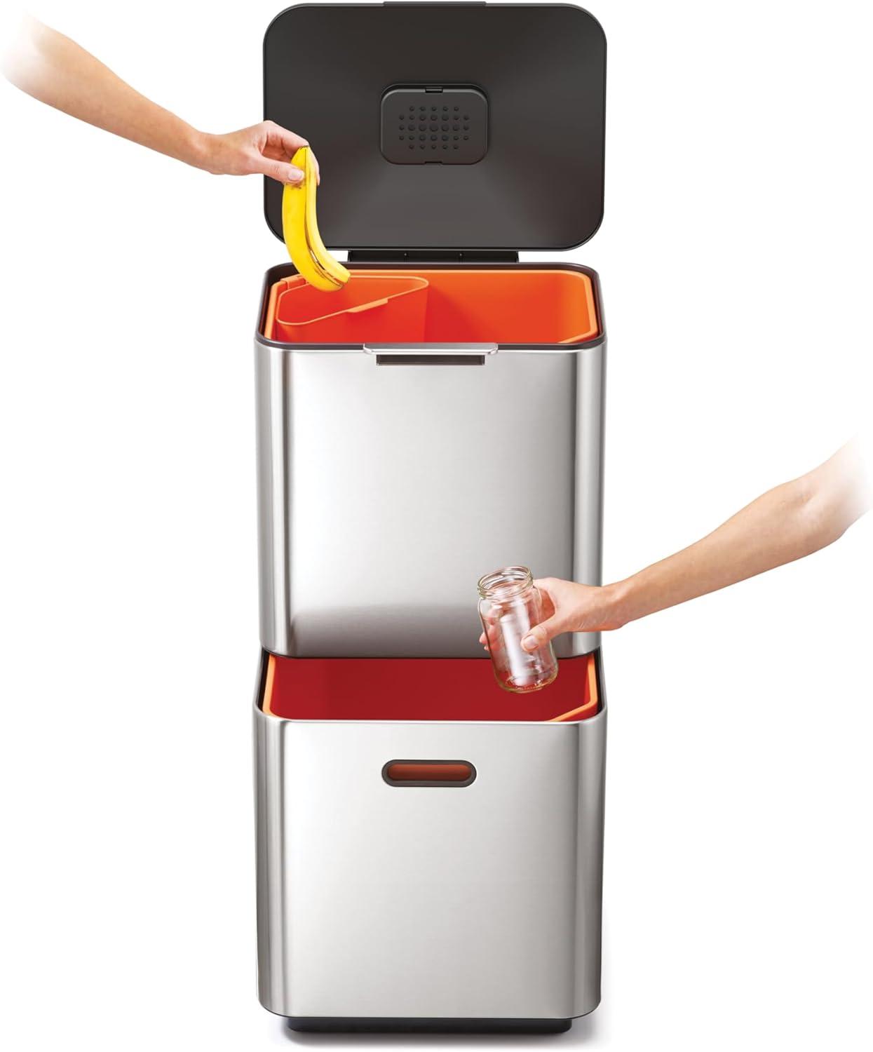 Joseph Joseph Totem Waste & Recycling Dual Kitchen Trash Can