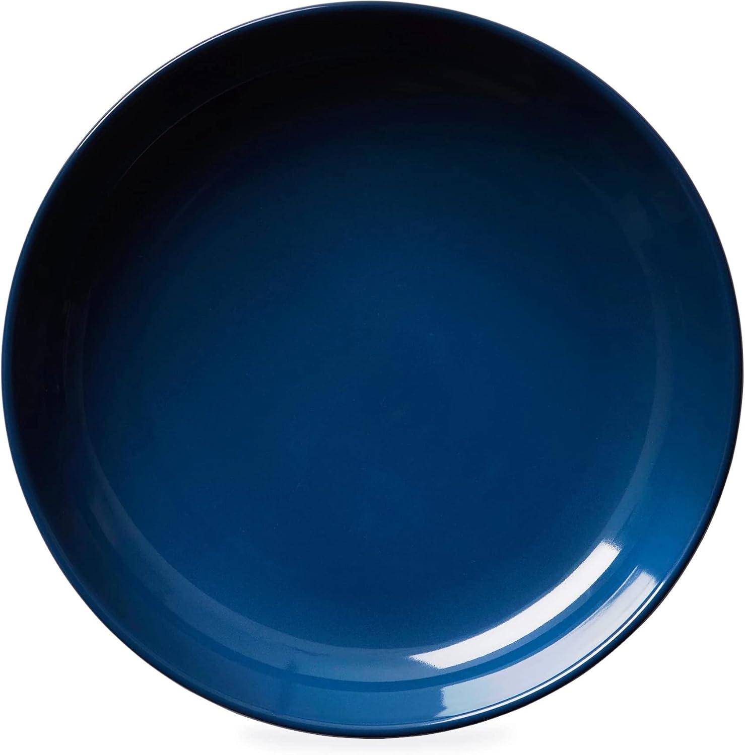 Corelle Stoneware 4-Piece Set of 30 oz Pasta Bowls, Service for 4, Navy Blue