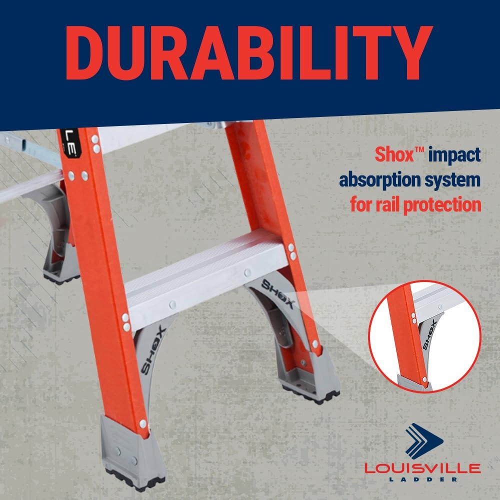 Louisville Ladder 4 ft. Fiberglass Step Ladder, 300 lbs. Load Capacity Type IA Duty Rating