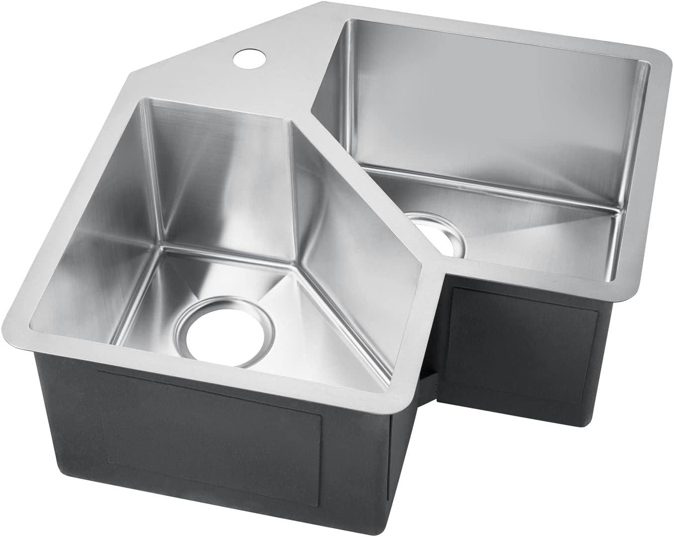 Barclay KSSDB2540-SS Montague 32.75'' L Undermount Double Bowl Stainless Steel Kitchen Sink