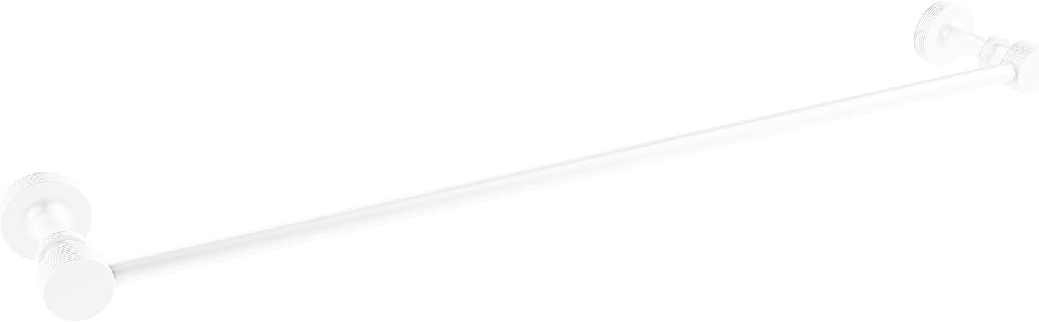 Matte White Brass 18-Inch Wall Mounted Towel Bar