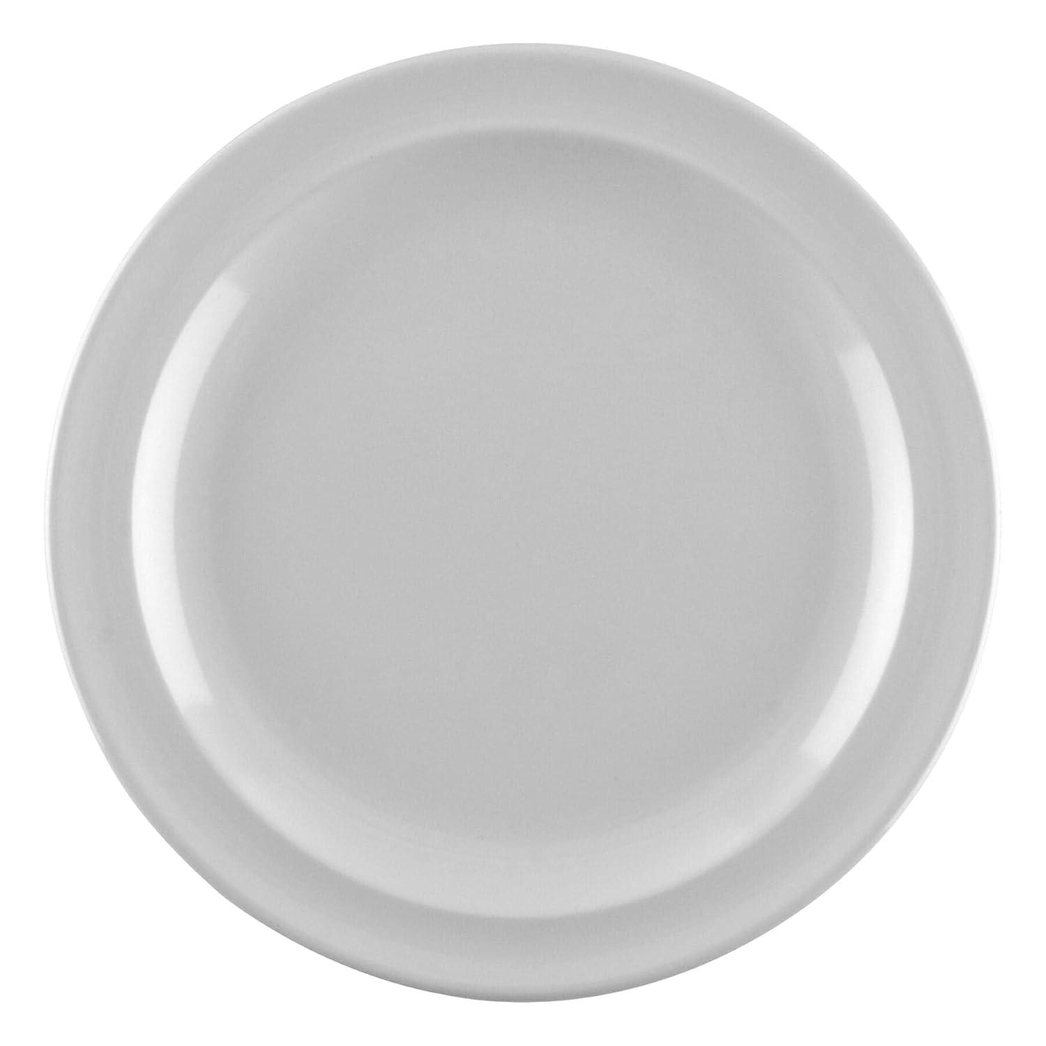 White Chip-Resistant Melamine Salad/Dessert Plate Set