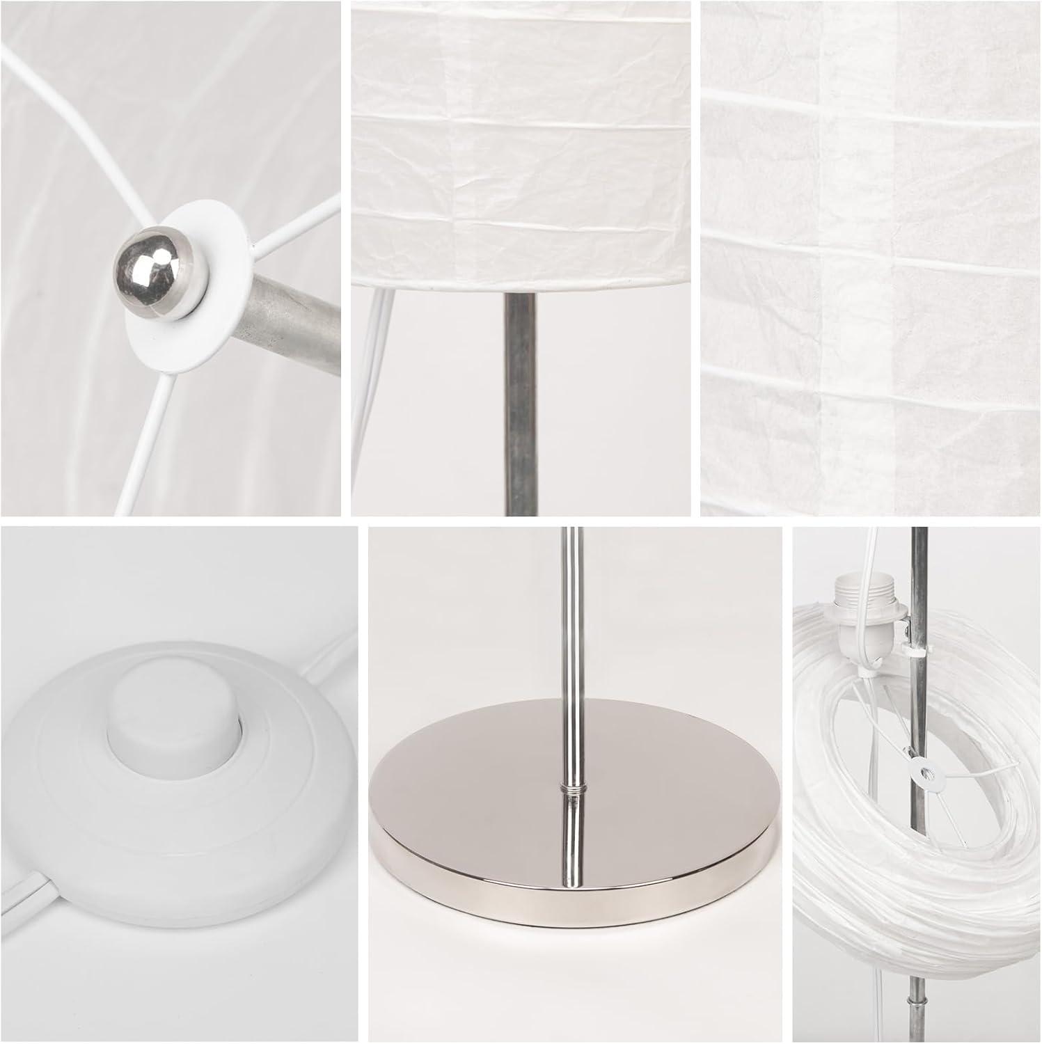 Paper Floor Lamp, Rice Paper Lamp for Living Room, Japanese Floor Lamp Rice Shade for Bedroom, Office& Living Room-Beige(Oval)