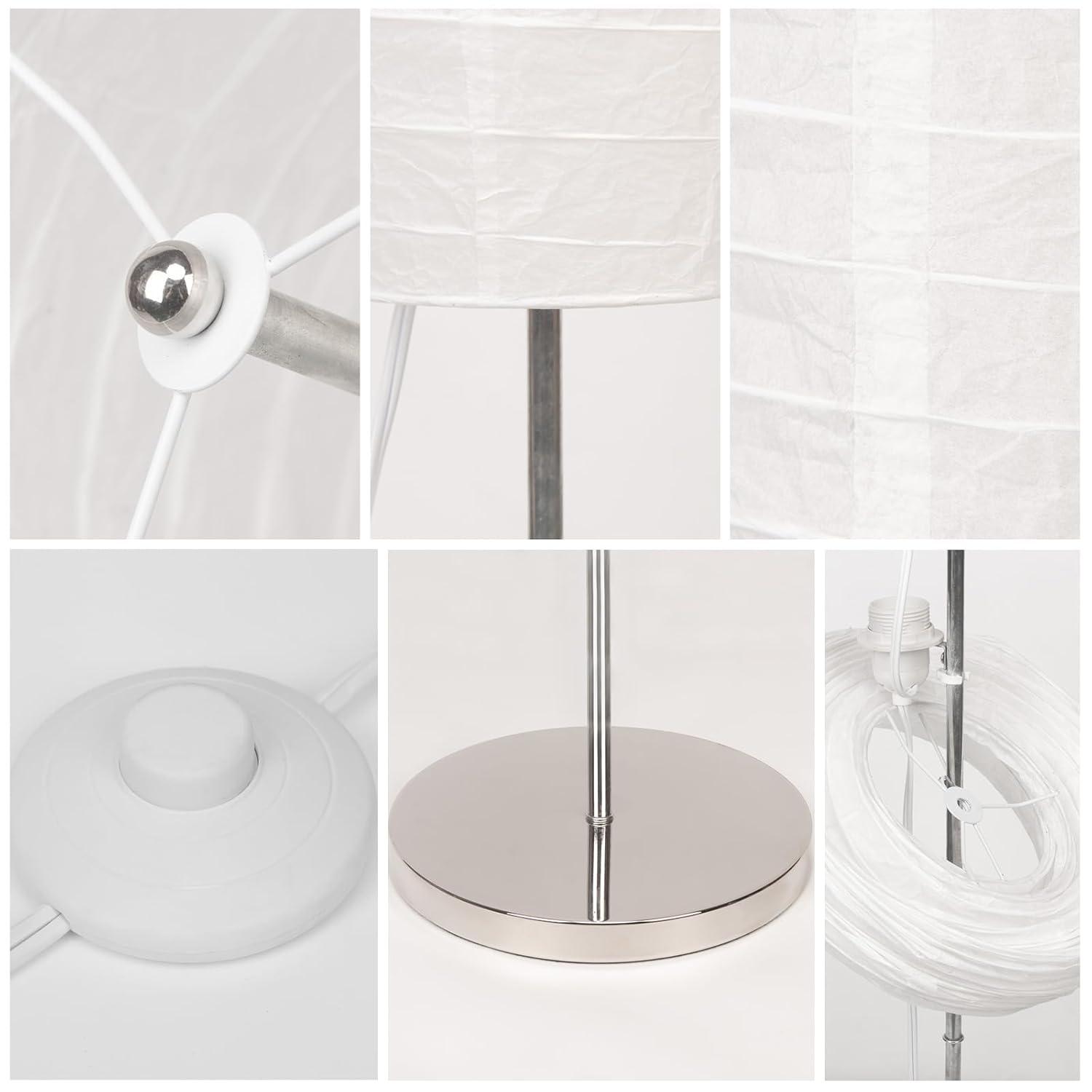 Paper Floor Lamp, Rice Paper Lamp for Living Room, Japanese Floor Lamp Rice Shade for Bedroom, Office& Living Room-Beige(Oval)