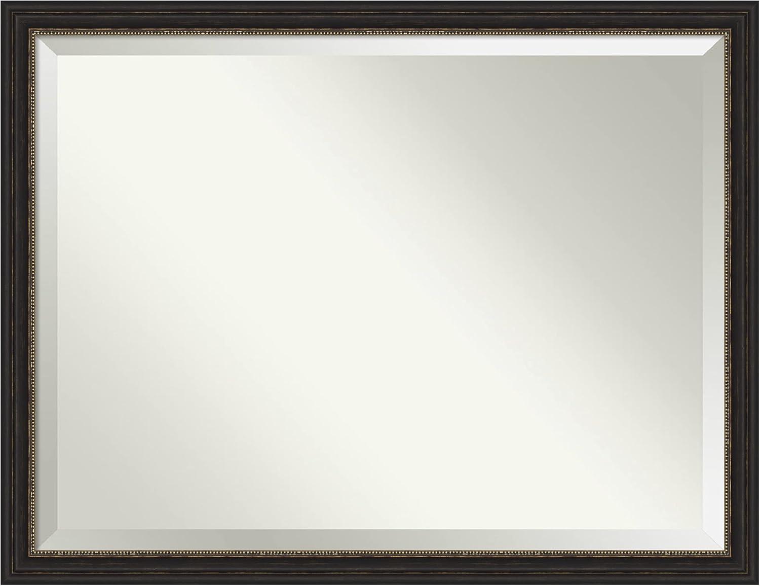Amanti Art Accent 43.5-Inches x 33.5-Inches Framed Rectangle Bathroom Vanity Mirror ( Burnished Bronze )