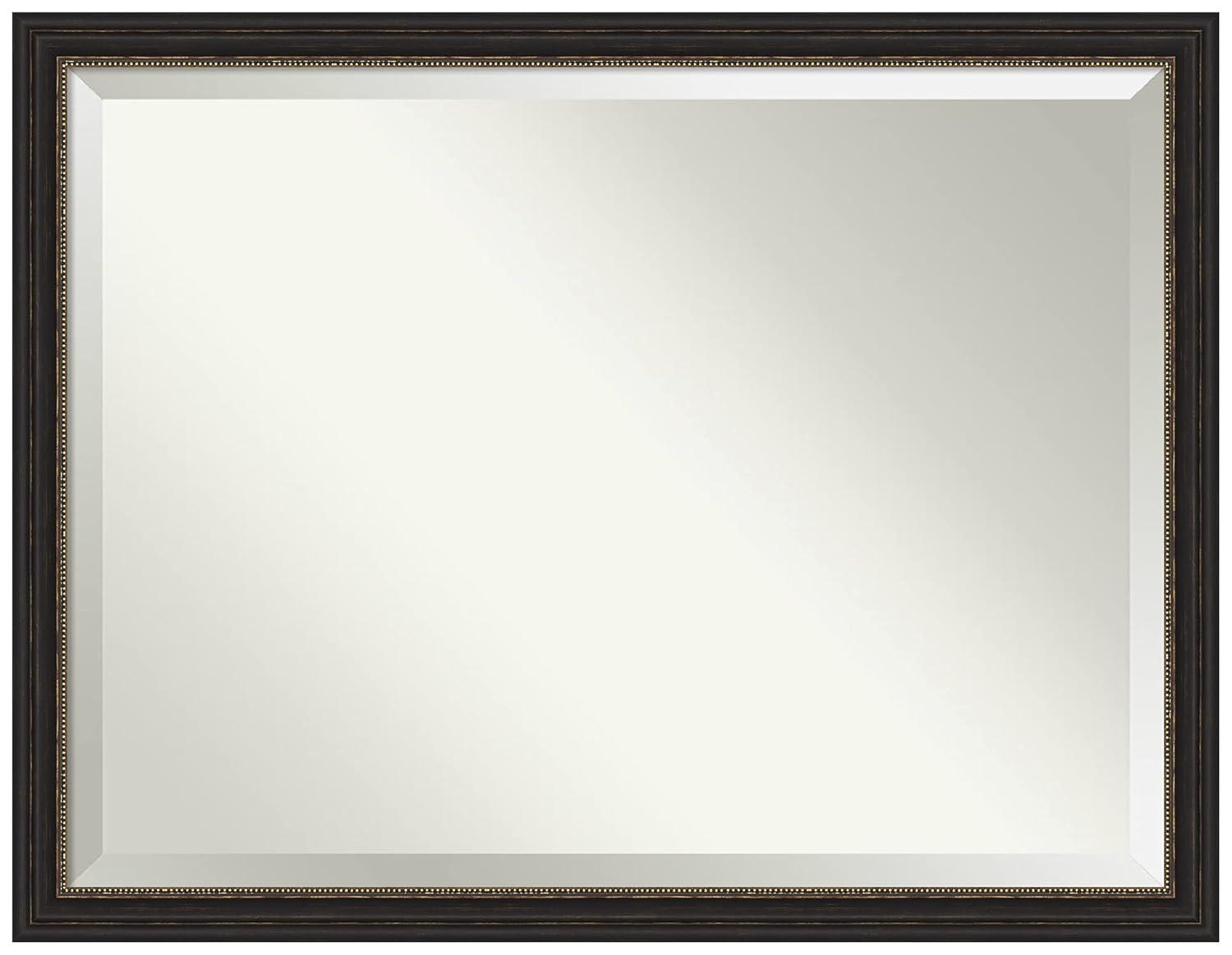 Amanti Art Accent 43.5-Inches x 33.5-Inches Framed Rectangle Bathroom Vanity Mirror ( Burnished Bronze )