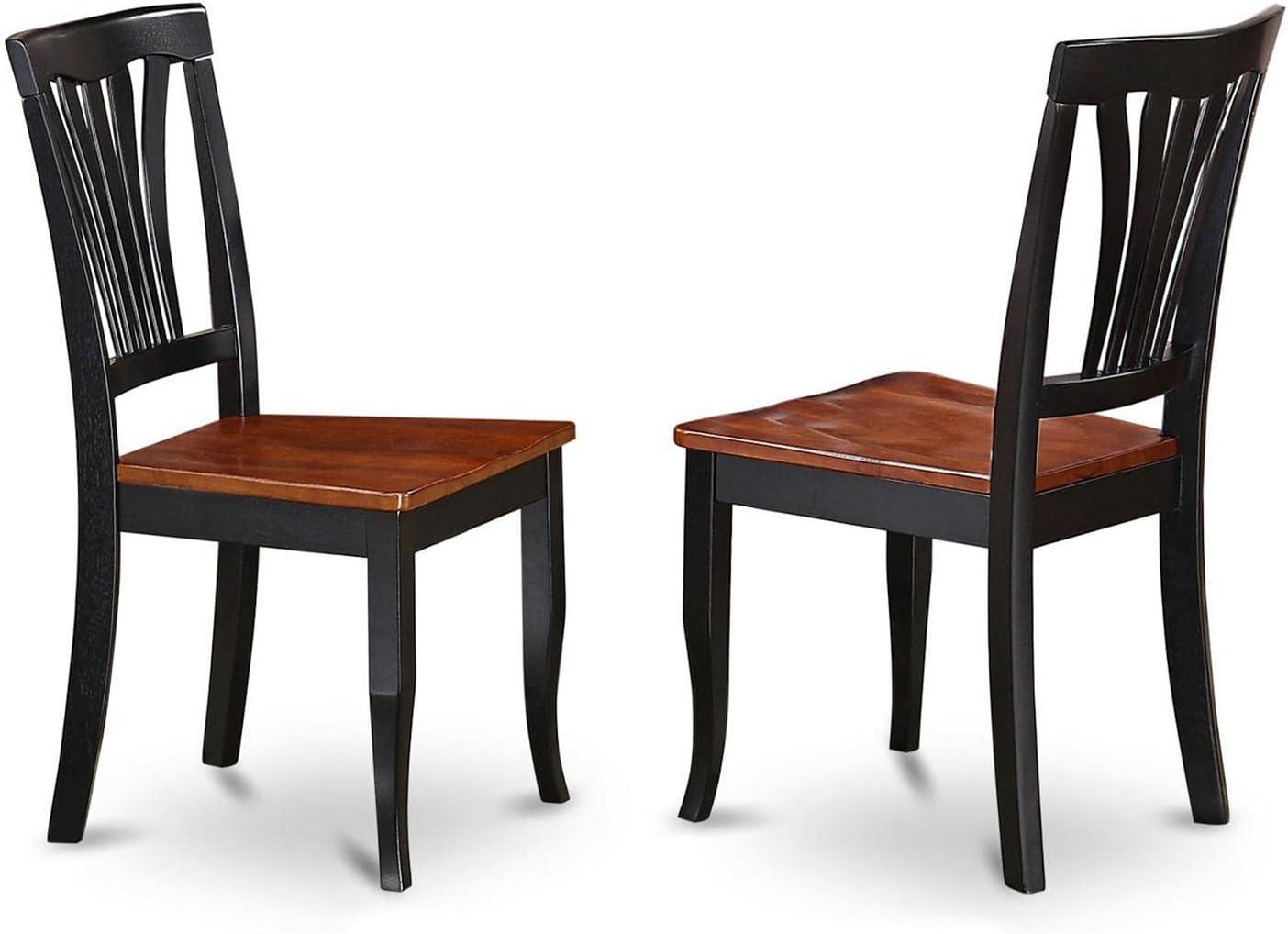 East West Furniture Antique 3-piece Wood Dining Set in Black/Cherry