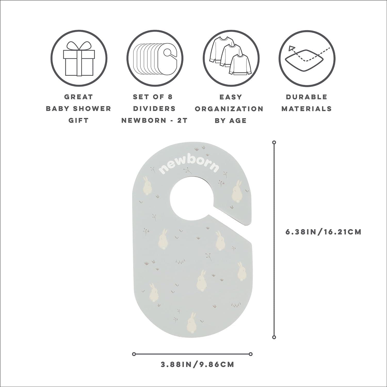 Rabbit Print Polypropylene Baby Closet Dividers Set