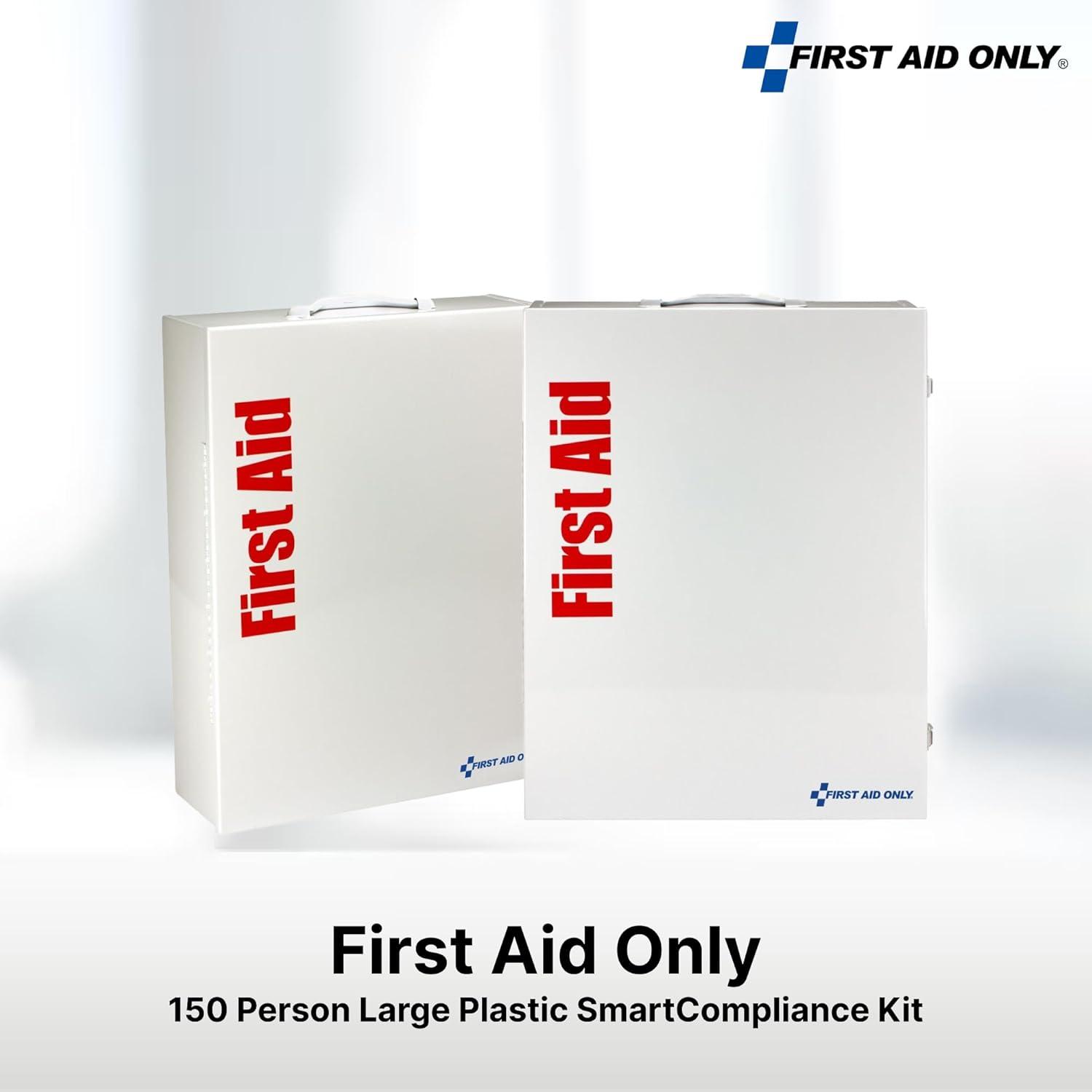 First Aid Only XL SmartCompliance General Business First Aid Cabinet without Medications, Metal, White