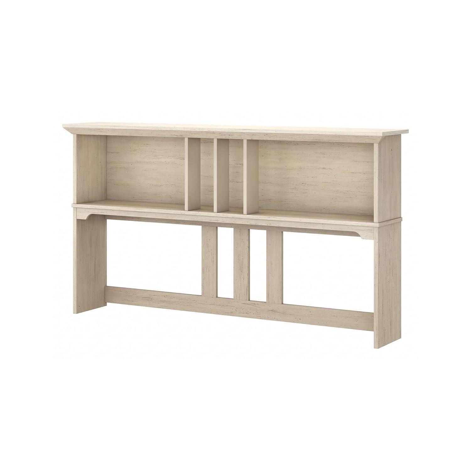Bush Furniture Salinas Hutch for L Desk, Antique White