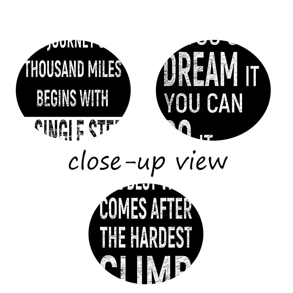 Inspirational Black and White Motivational Canvas Print Set