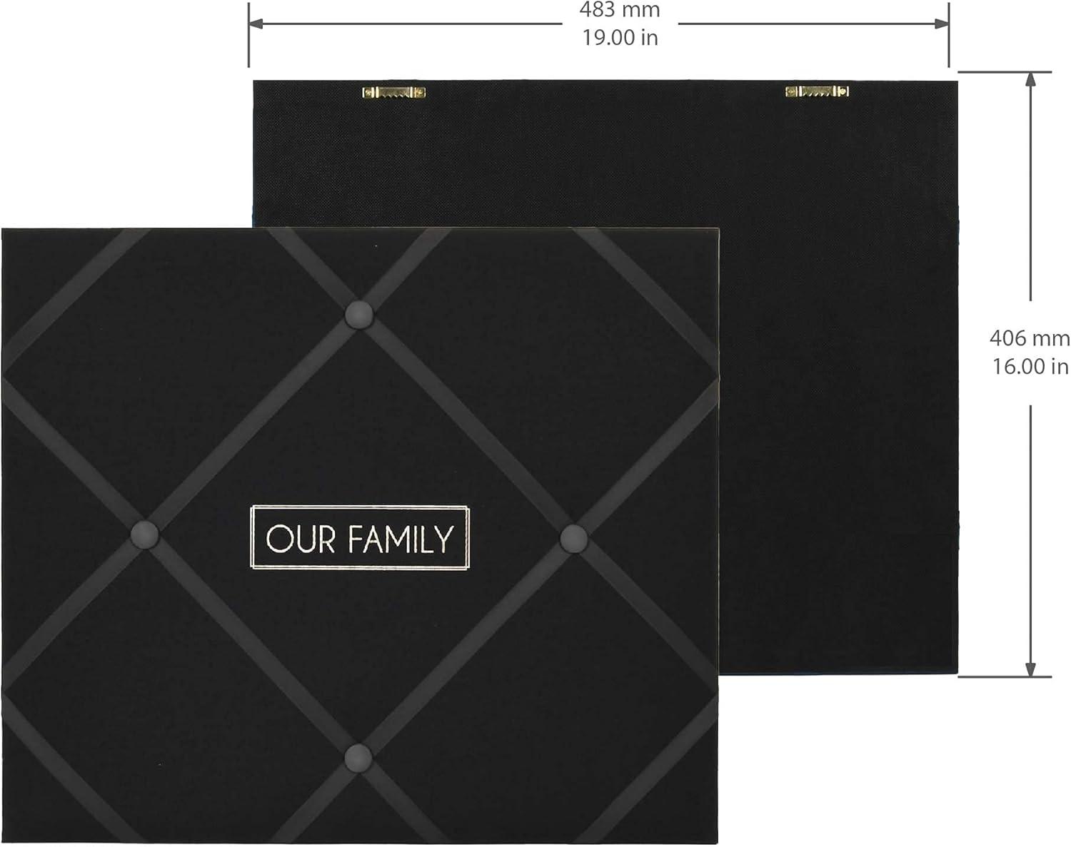 New View 16" x 19" Our Family Memo Board: Modern Wall-Mounted Photo Display, Holds Multiple Images