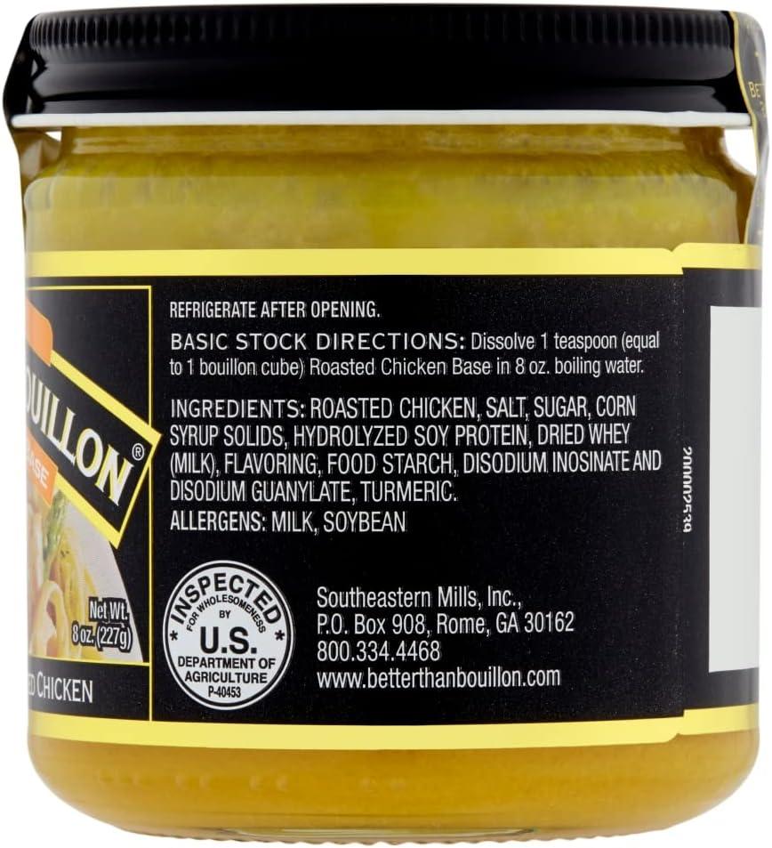 Better Than Bouillon Premium Roasted Chicken Base, Shelf-Stable, 8 oz Jar