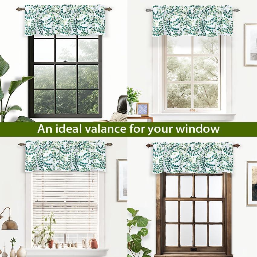 Helfer Floral Tailored 52'' W Window Valance in