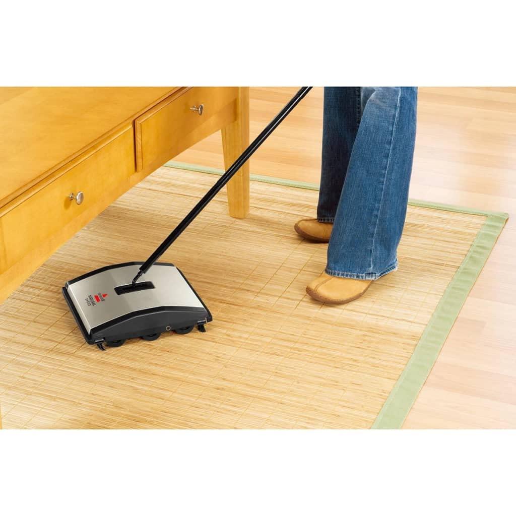 Natural Sweep Lightweight Carpet and Floor Sweeper with Nylon Bristles