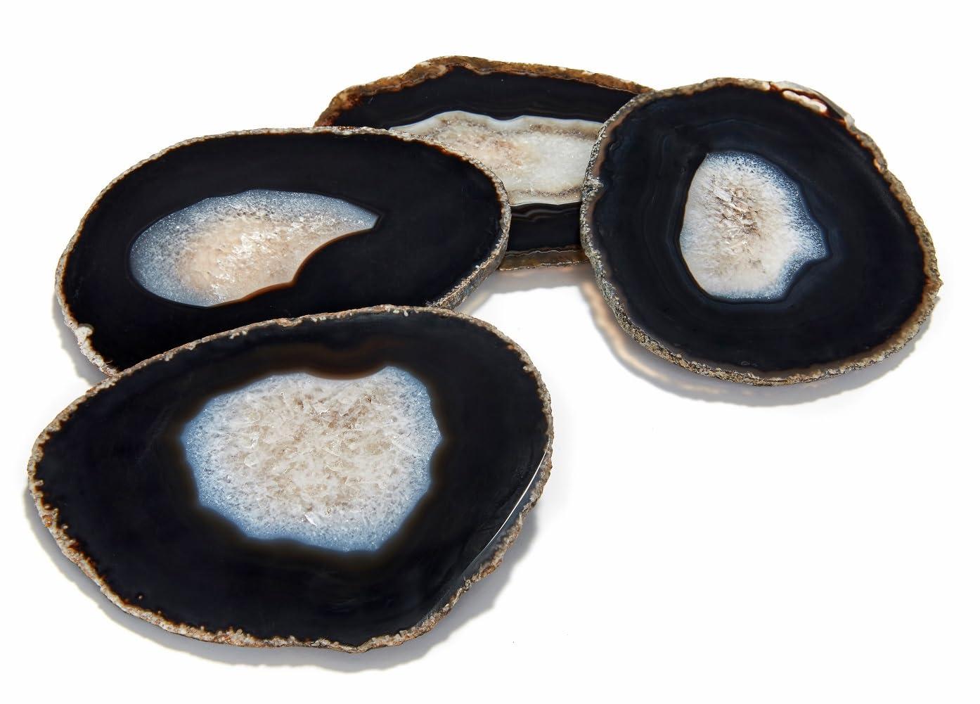 ANNA New York Gemstones Agate 4 Piece Coaster Set (Set of 4)