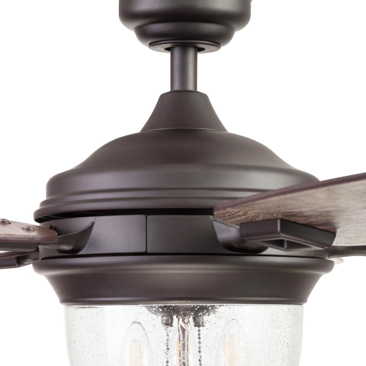 Honeywell 52" Glencrest 5 - Blade Standard Ceiling Fan with Pull Chain and Light Kit Included