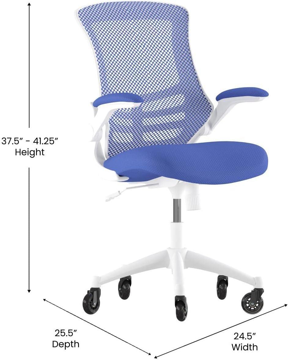 Regent Park Ergonomic Swivel Task Chair with Roller Wheels & Flip Up Arms