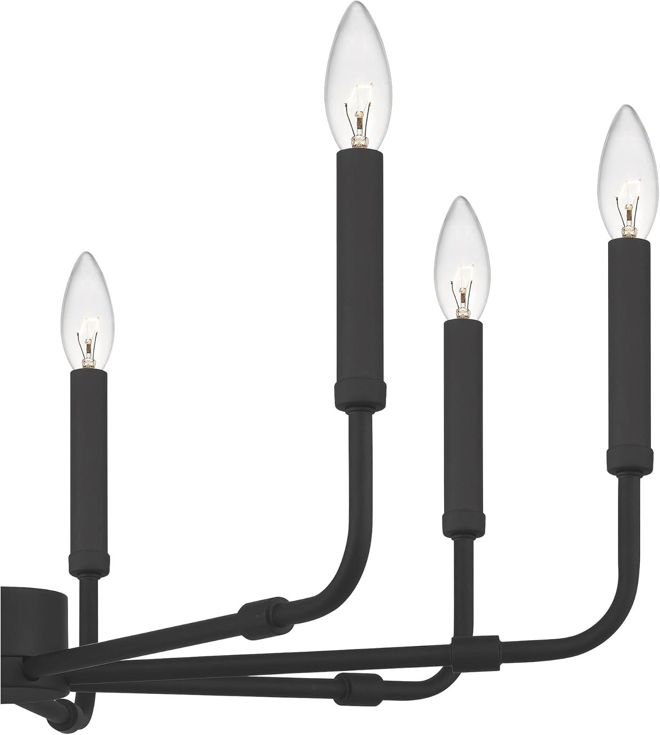 Quoizel Lighting Abner 8 - Light Chandelier in  Matte Black