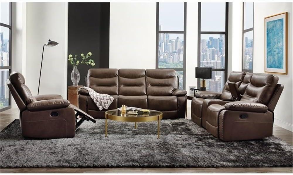 CoSoTower Recliner (Power Motion), Brown Leather-Gel Match